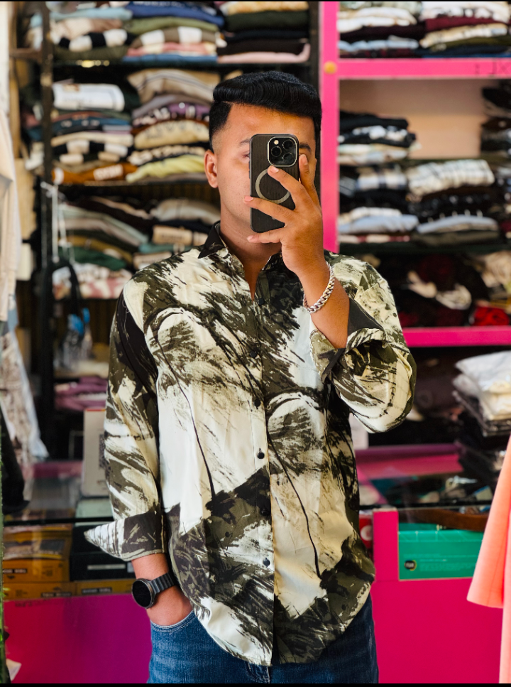 Art-inspired printed shirt